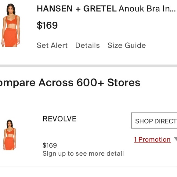 NWT Hansen and & Gretel ANOUK BRA designer ribbed knit crop top bralette pink - Picture 11 of 12